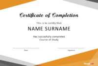 40 Fantastic Certificate Of Completion Templates [Word in Certificate Of Completion Word Template