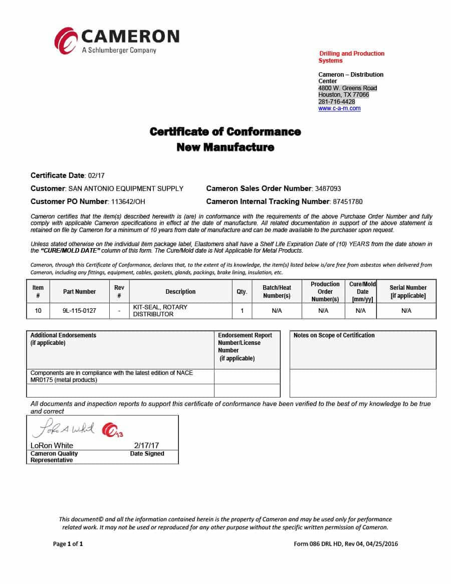 40 Free Certificate Of Conformance Templates & Forms ᐅ Intended For Certificate Of Conformance Template Free