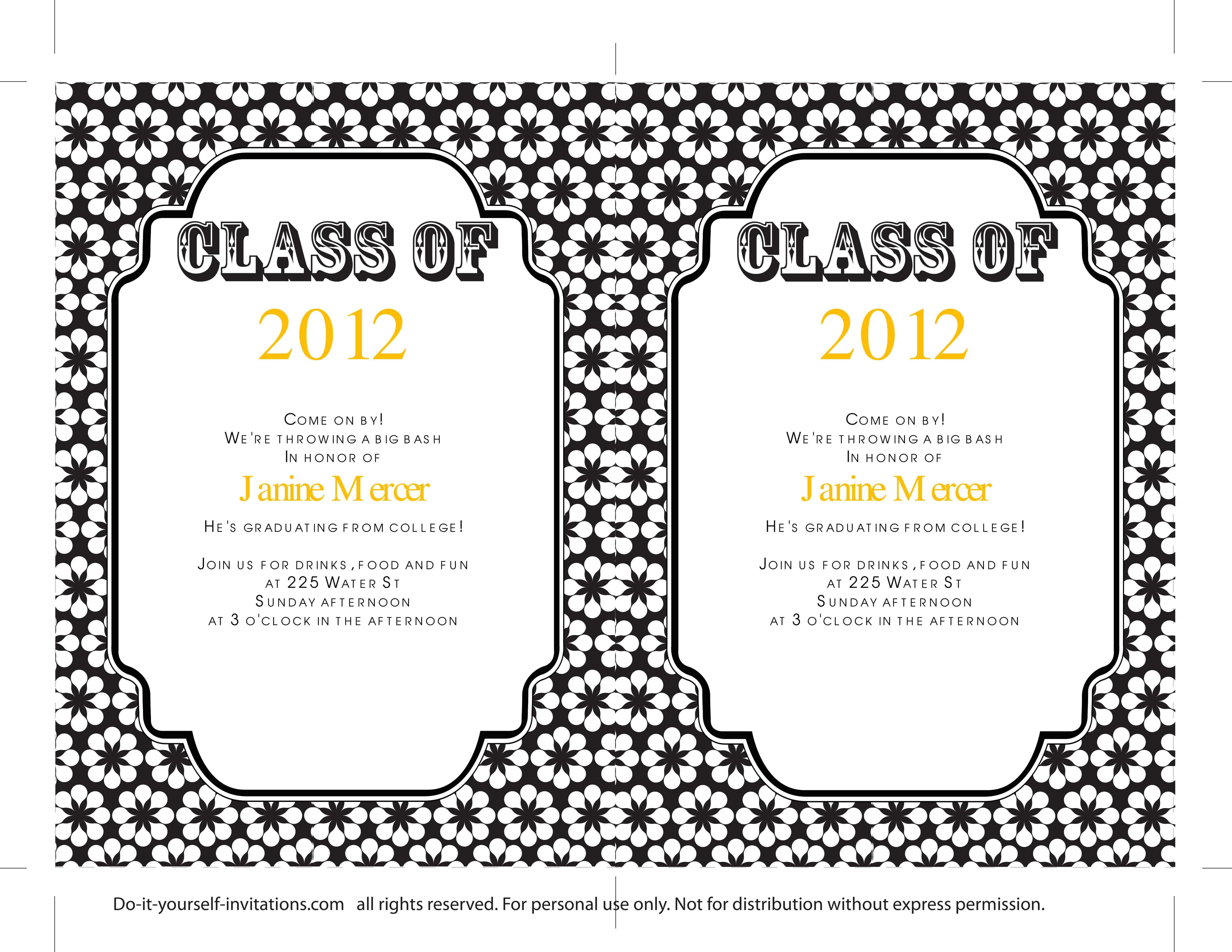 40+ Free Graduation Invitation Templates ᐅ Template Lab Intended For Free Graduation Invitation Templates For Word