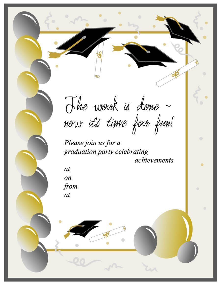 40+ Free Graduation Invitation Templates ᐅ Template Lab Within Graduation Party Invitation Templates Free Word