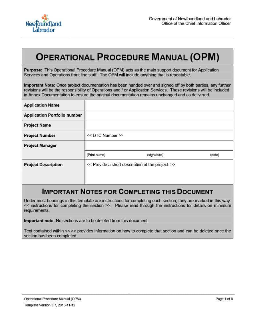 40 Free Instruction Manual Templates [Operation / User Manual] In Instruction Sheet Template Word