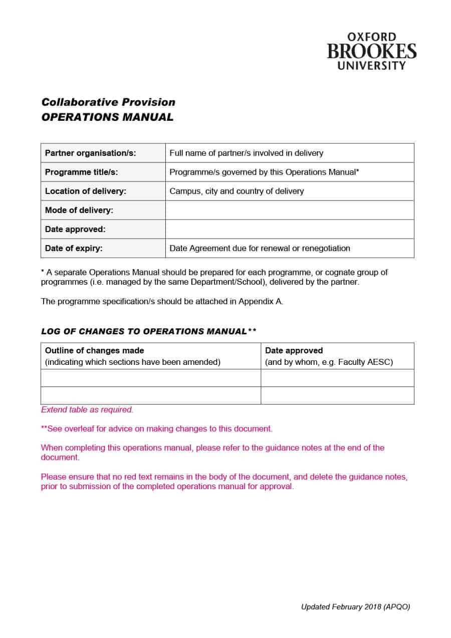 40 Free Instruction Manual Templates [Operation / User Manual] Within Instruction Sheet Template Word