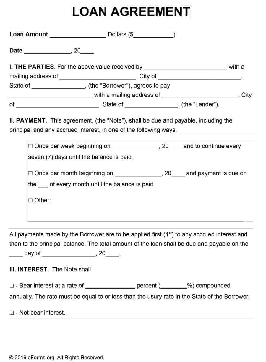 40+ Free Loan Agreement Templates [Word & Pdf] ᐅ Template Lab In Blank Loan Agreement Template