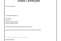40+ Free Stock Certificate Templates (Word, Pdf) ᐅ Template Lab throughout Template Of Share Certificate