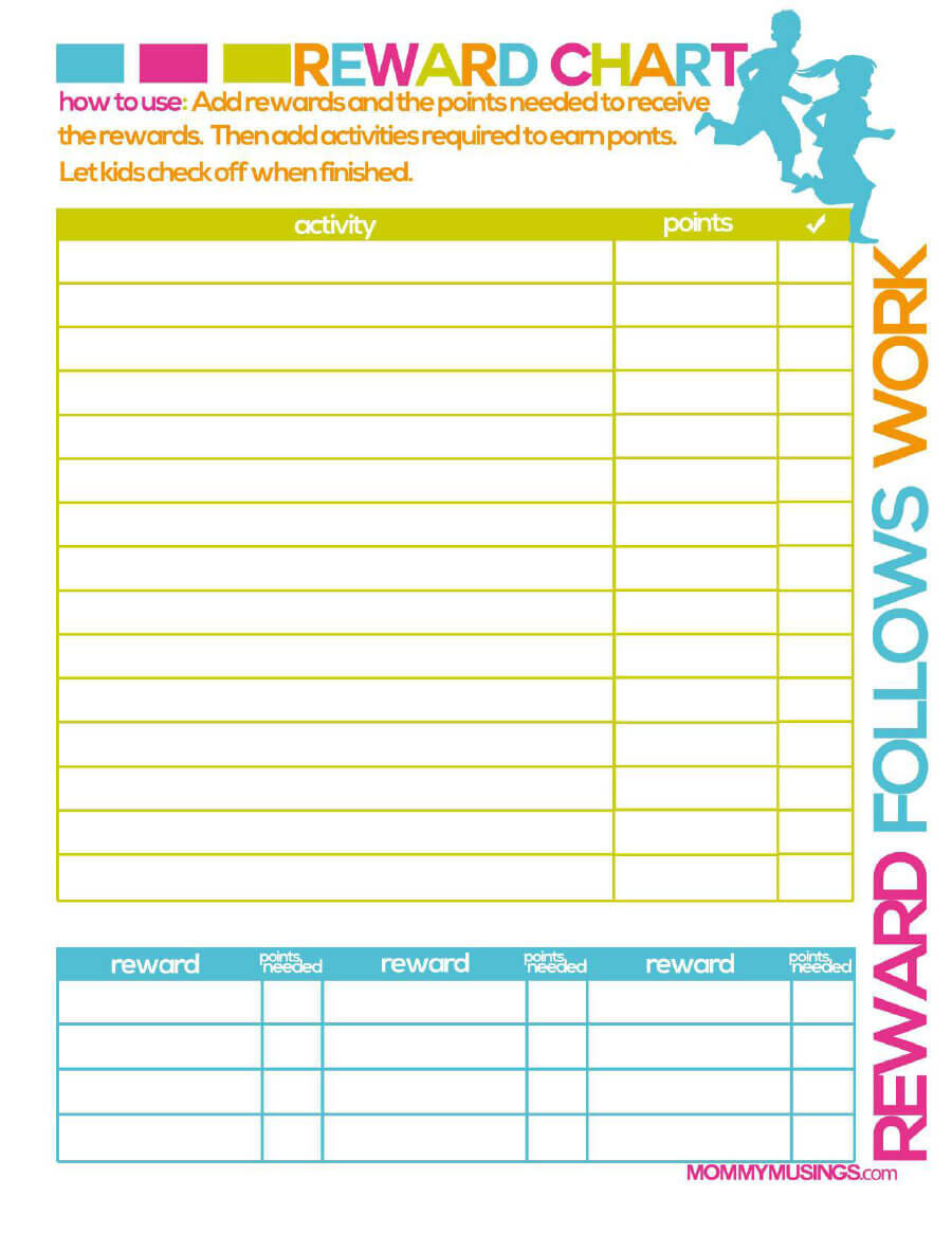 40 Printable Reward Charts For Kids (Pdf, Excel & Word) Pertaining To Reward Chart Template Word
