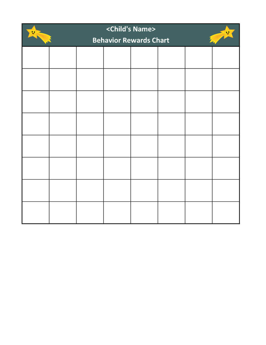 40 Printable Reward Charts For Kids (Pdf, Excel & Word) With Regard To Blank Reward Chart Template