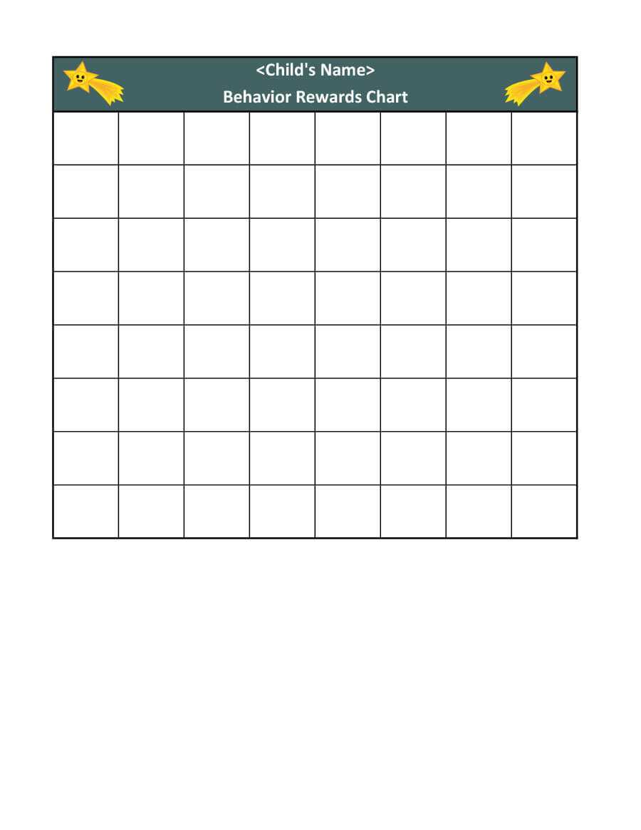 Reward Chart Template Word