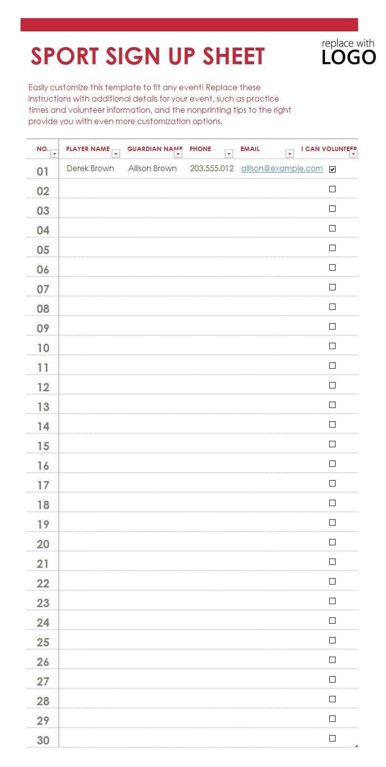 40 Sign Up Sheet / Sign In Sheet Templates (Word & Excel) Within Free Sign Up Sheet Template Word