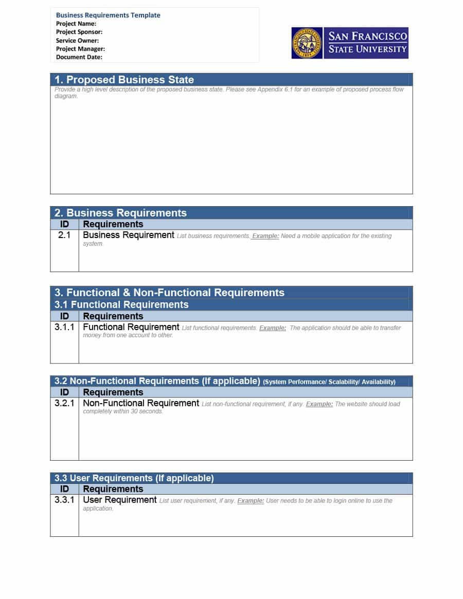 40+ Simple Business Requirements Document Templates ᐅ Throughout Report Specification Template