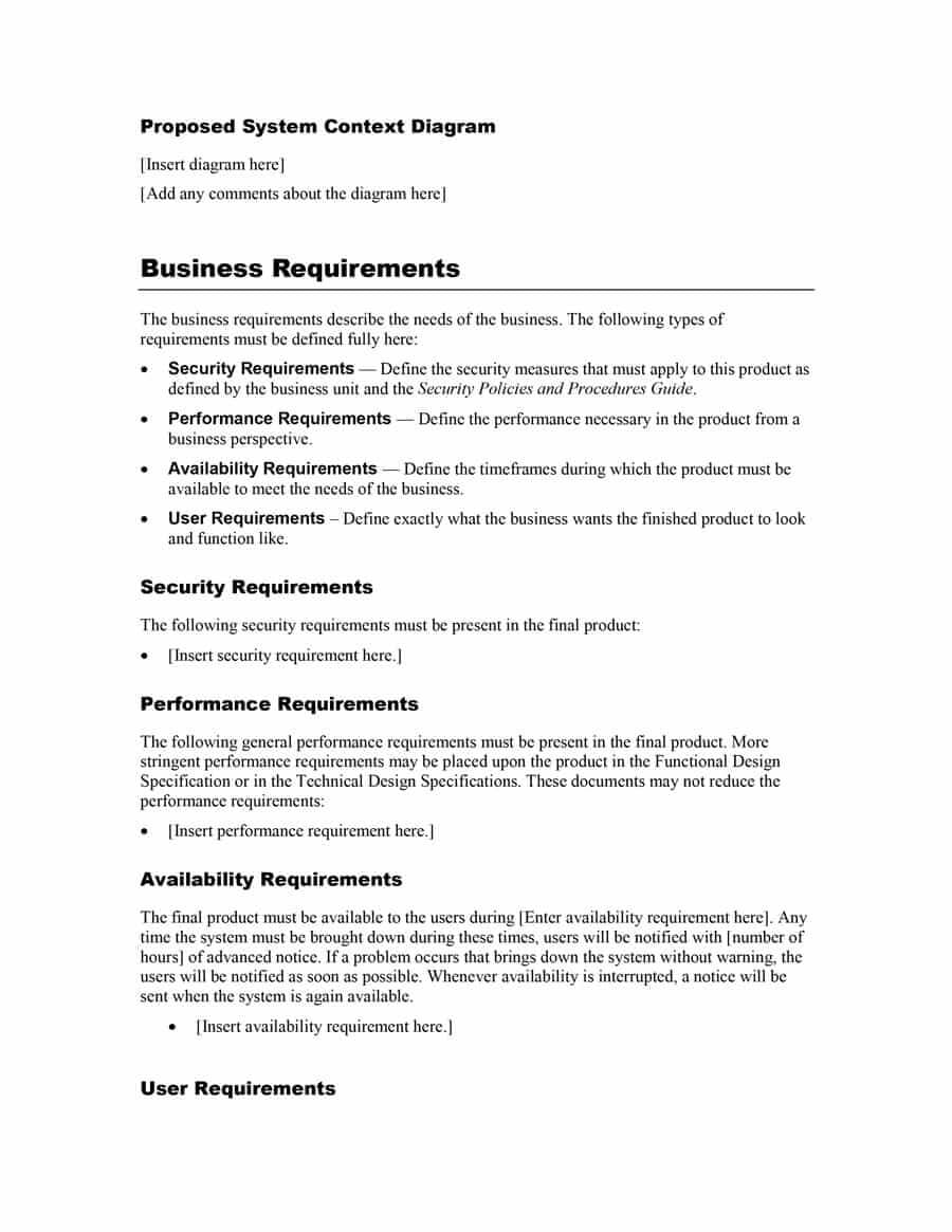 40+ Simple Business Requirements Document Templates ᐅ With Product Requirements Document Template Word