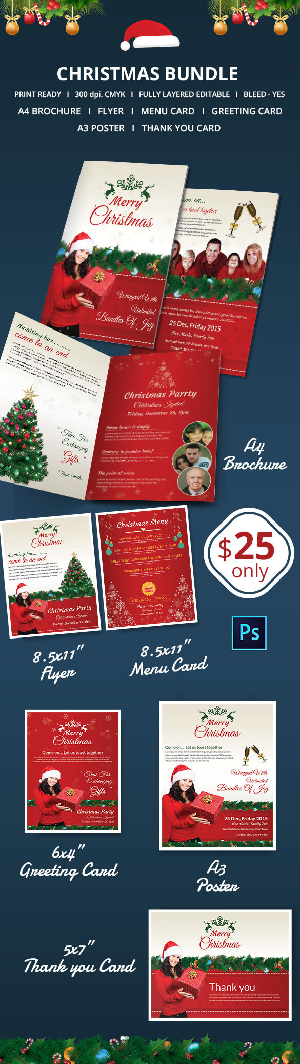 41+ Christmas Brochures Templates - Psd, Word, Publisher Throughout Christmas Brochure Templates Free