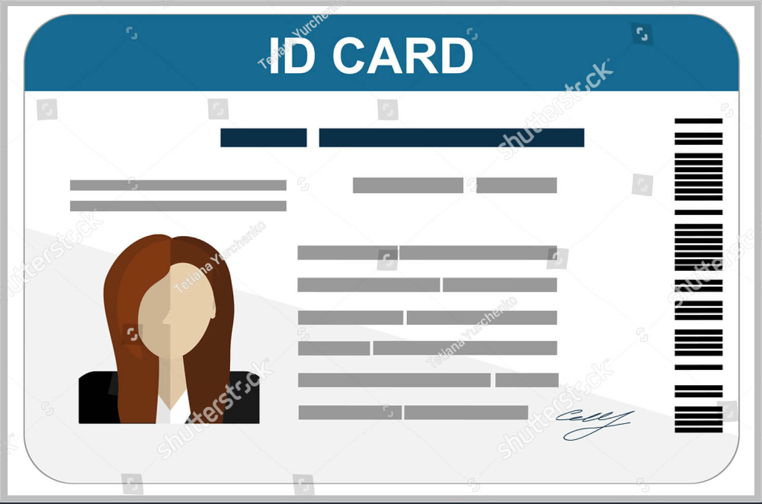 43+ Professional Id Card Designs – Psd, Eps, Ai, Word | Free Regarding High School Id Card Template