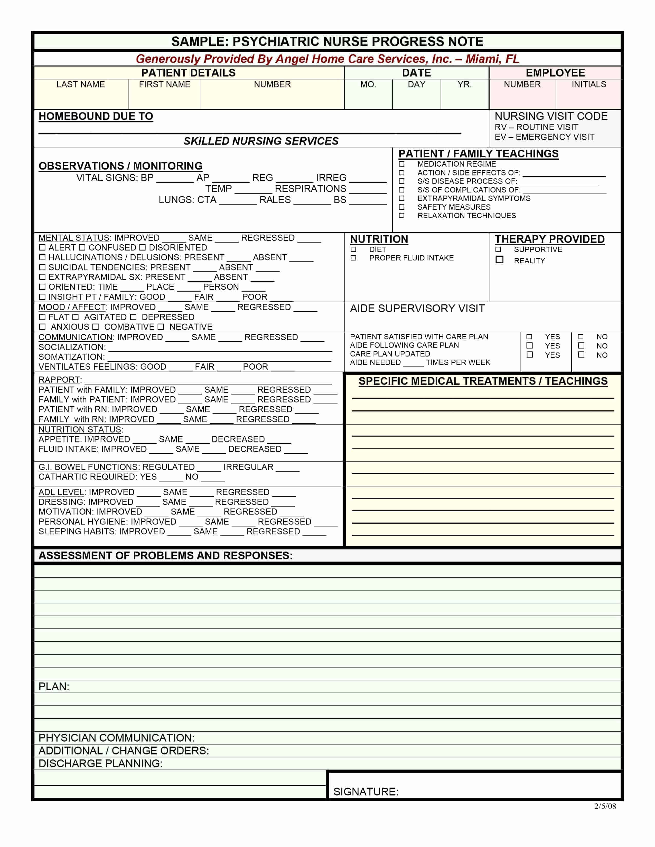 43 Progress Notes Templates [Mental Health, Psychotherapy Regarding Blank Soap Note Template