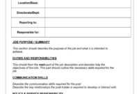 47 Job Description Templates &amp; Examples ᐅ Template Lab for Job Descriptions Template Word