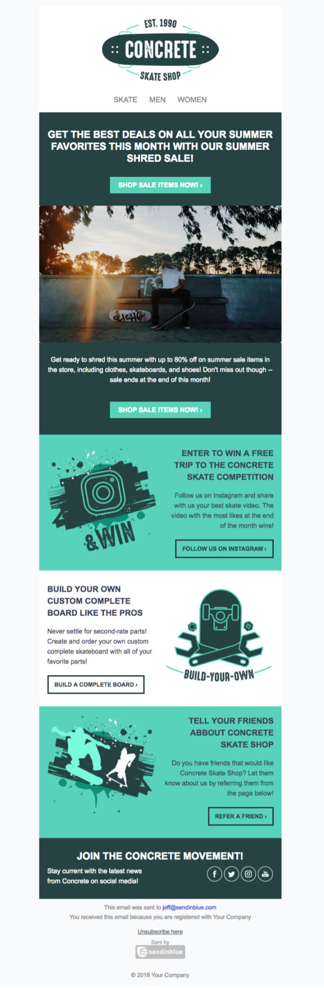 5 Free Html Newsletter Templates To Wow Your Audience For One Sided Brochure Template