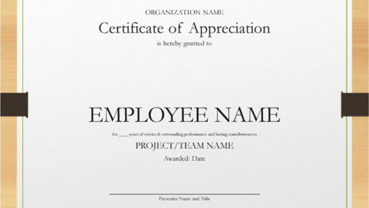 5+ Printable Years Of Service Certificate Templates – Word With Recognition Of Service Certificate Template