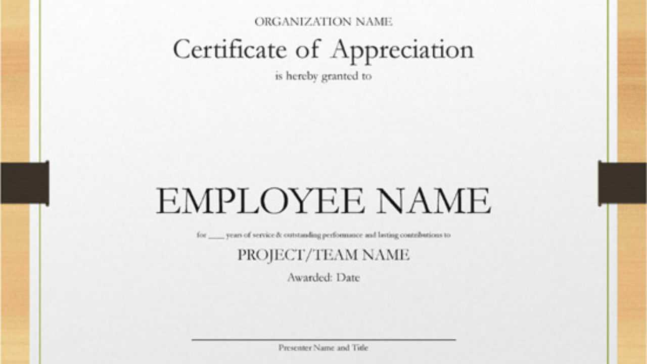 5+ Printable Years Of Service Certificate Templates – Word With Recognition Of Service Certificate Template