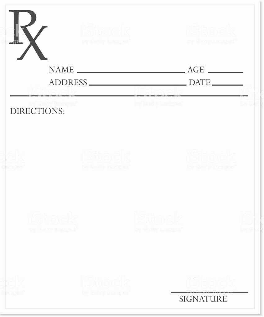 50 Prescription Pad Template Microsoft Word | Culturatti Regarding Blank Prescription Pad Template