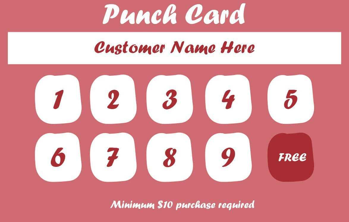 50+ Punch Card Templates – For Every Business (Boost With Regard To Business Punch Card Template Free