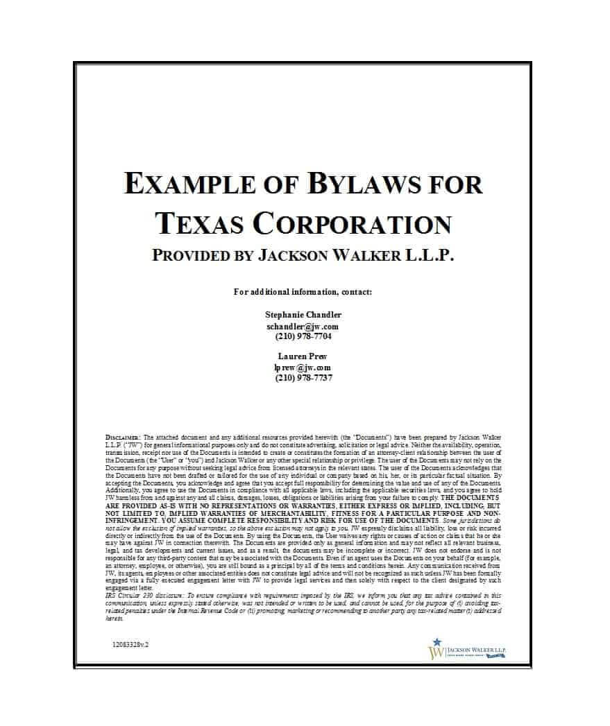 50 Simple Corporate Bylaws Templates & Samples ᐅ Template Lab In Corporate Bylaws Template Word