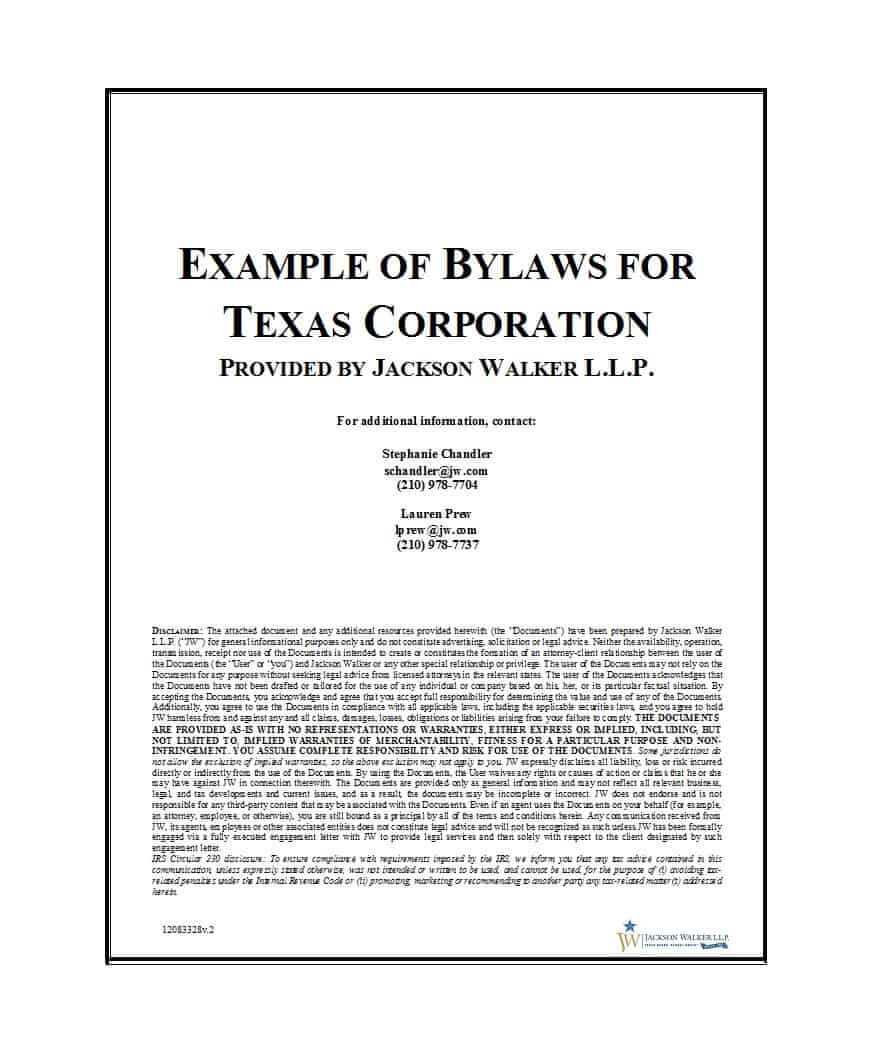 50 Simple Corporate Bylaws Templates & Samples ᐅ Template Lab In Corporate Bylaws Template Word