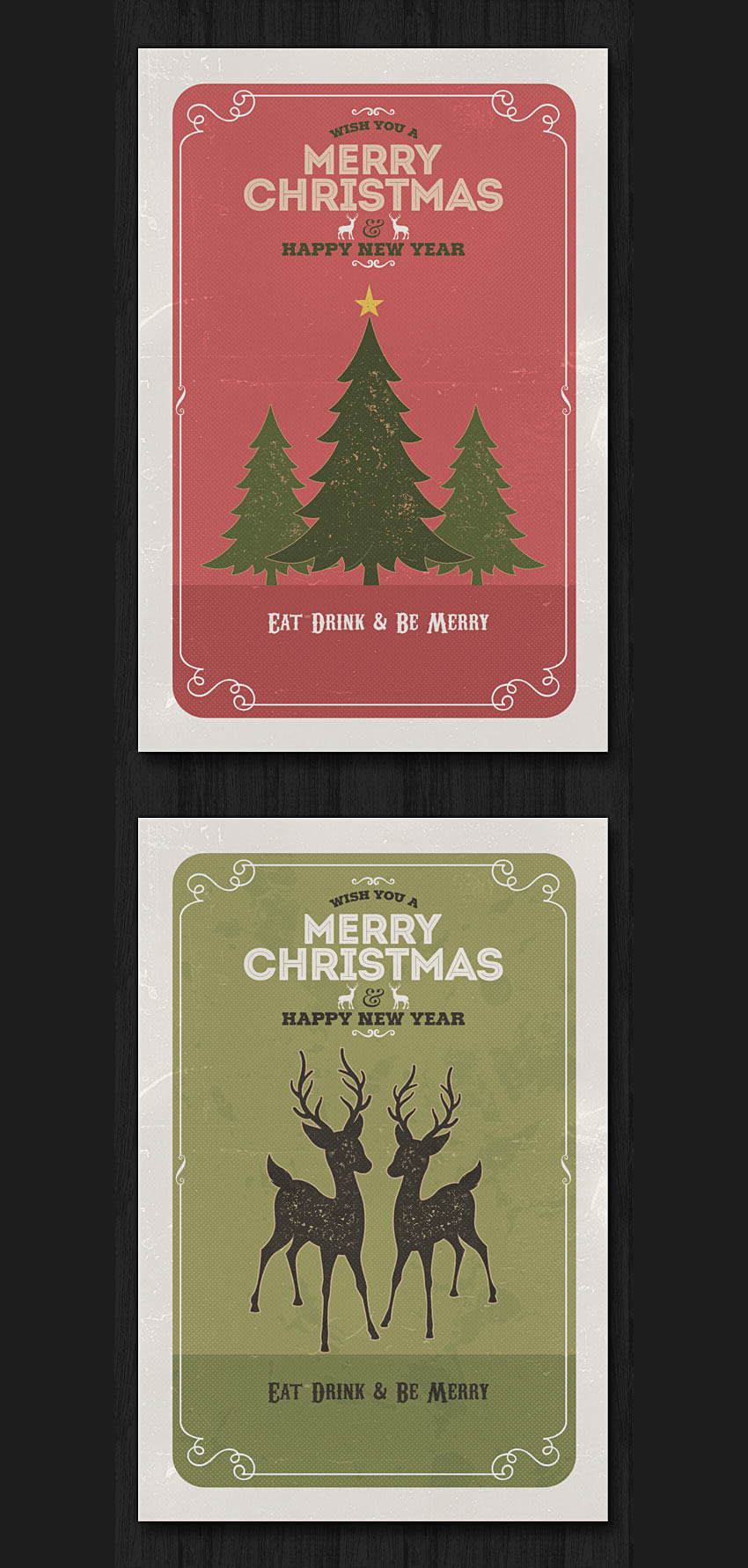 50+ Stylish Festive Christmas Greetings Card Templates Intended For Adobe Illustrator Christmas Card Template
