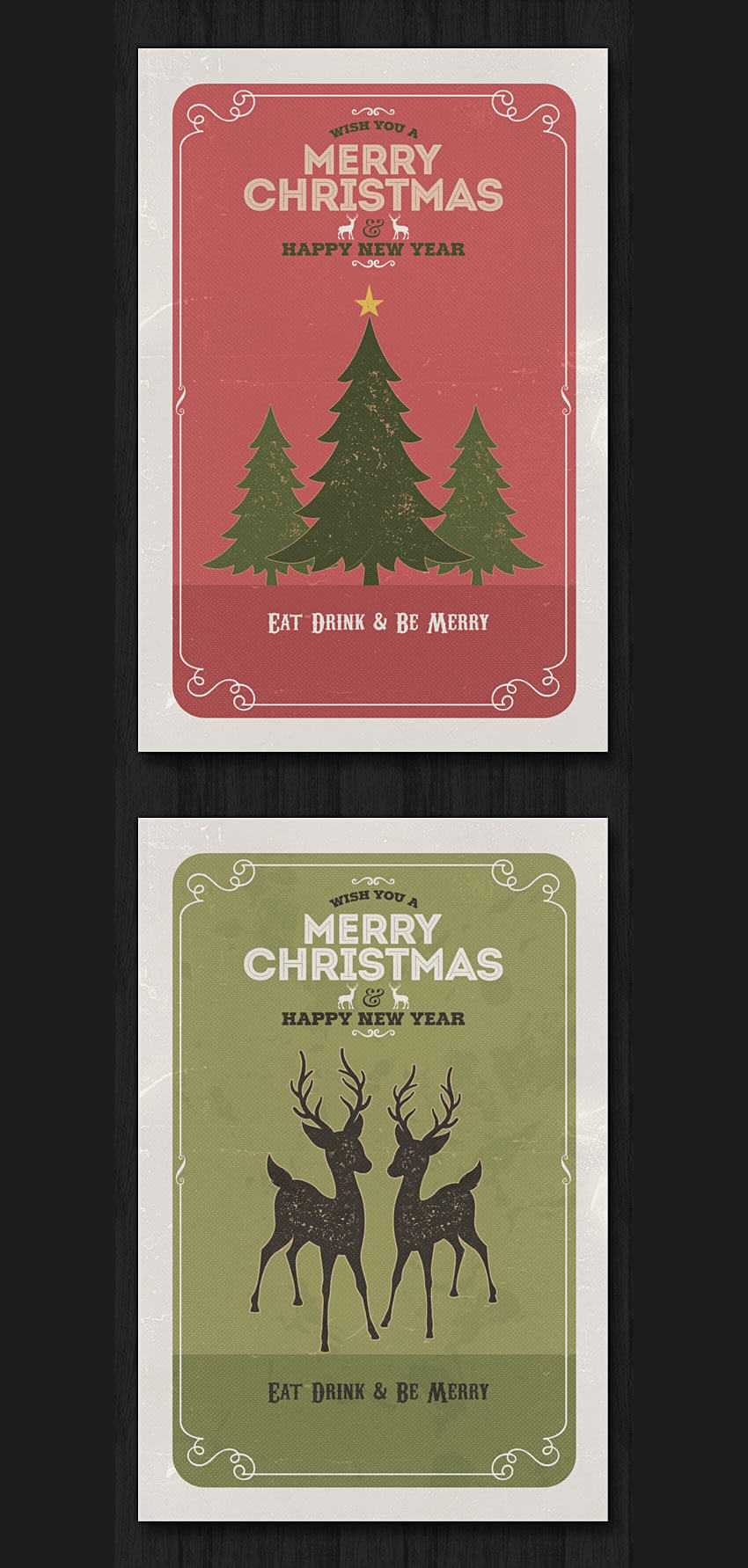 50+ Stylish Festive Christmas Greetings Card Templates Intended For Adobe Illustrator Christmas Card Template