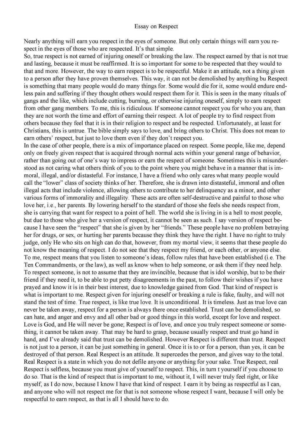 500 Word Essay Template