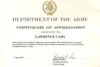 6+ Army Appreciation Certificate Templates - Pdf, Docx with regard to Army Certificate Of Achievement Template