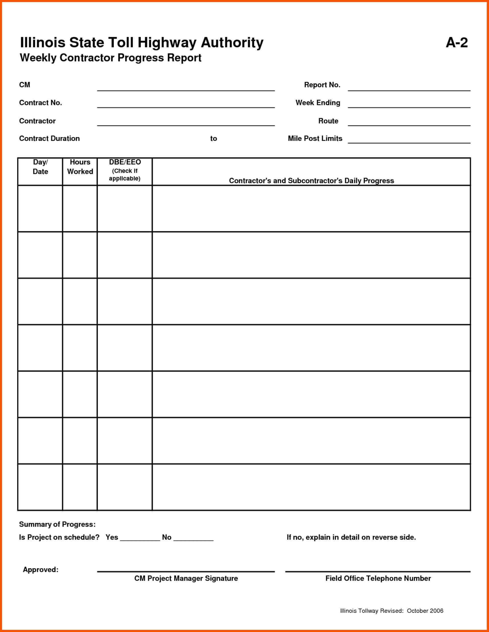 6+ Daily Work Progress Report Sample | Iwsp5 Intended For Daily Work Report Template