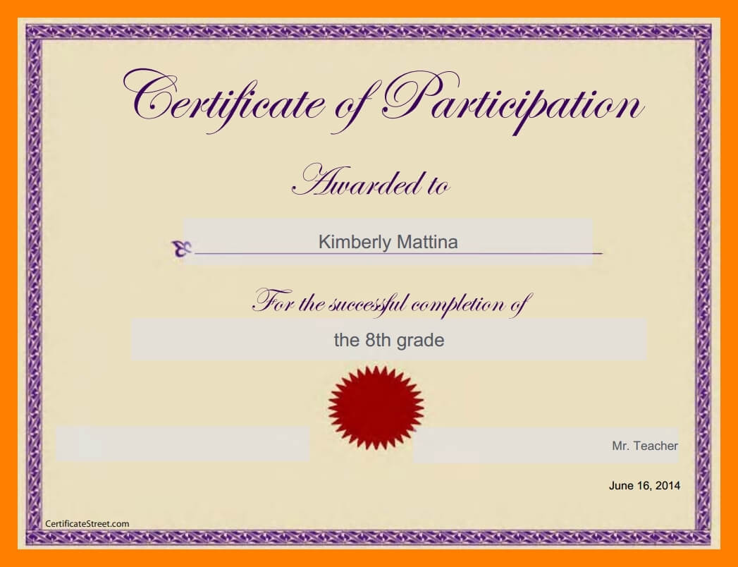 6+ Google Docs Certificate Template | Pear Tree Digital Regarding Certificate Of Participation Template Doc