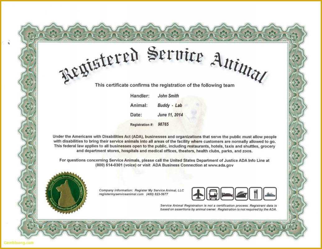 6 Unique Free Printable Service Dog Id Card Template For The In Service Dog Certificate Template