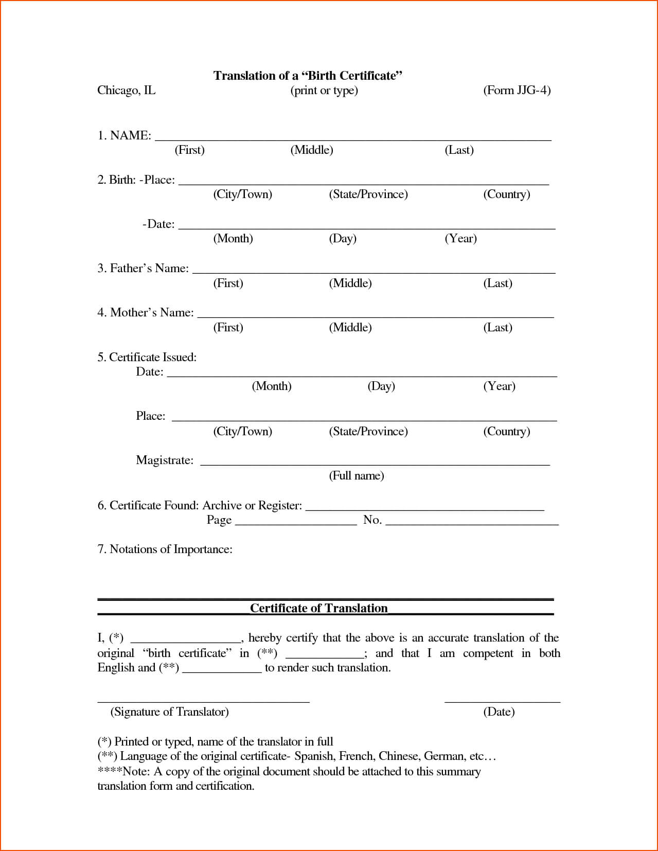 7+ Birth Certificate Template For Microsoft Word In Birth Certificate Template For Microsoft Word
