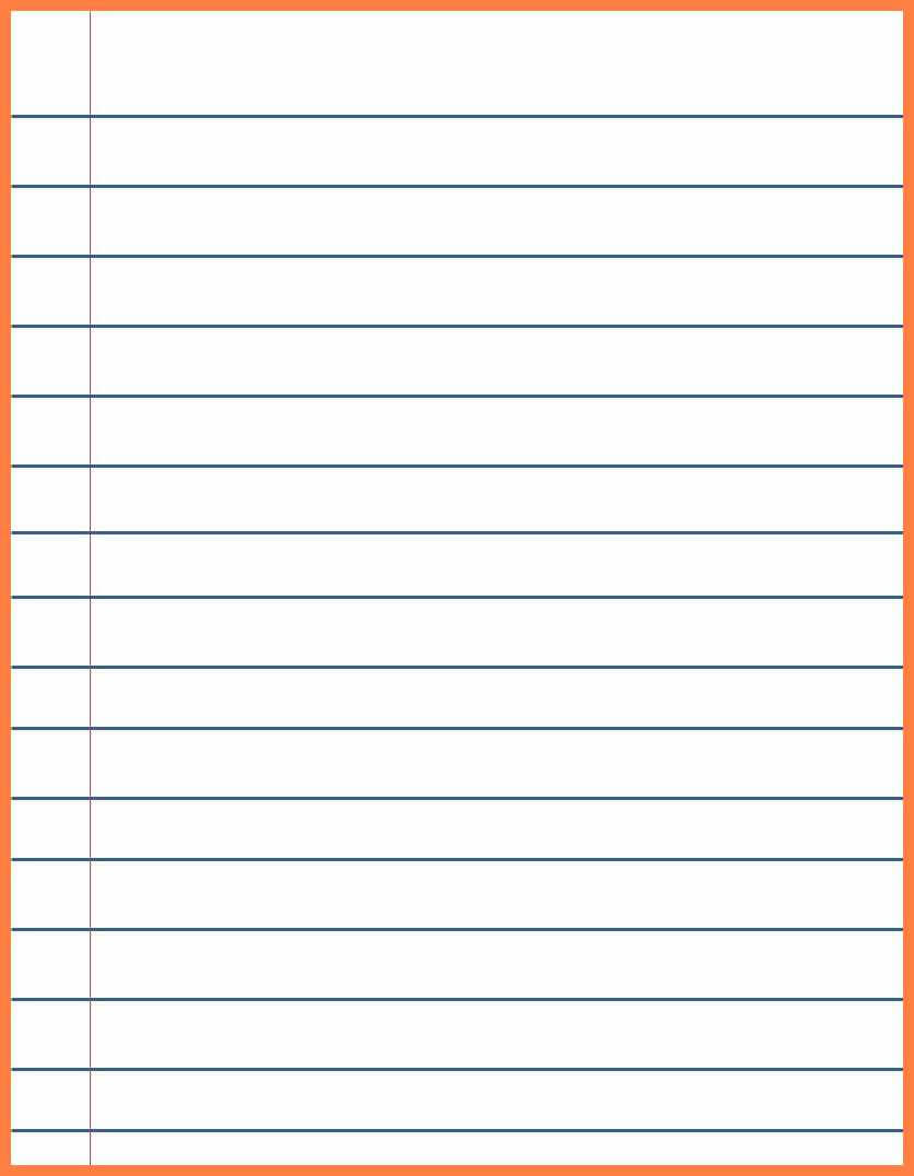 7+ Free Lined Paper Template Word | Andrew Gunsberg Pertaining To Ruled Paper Word Template