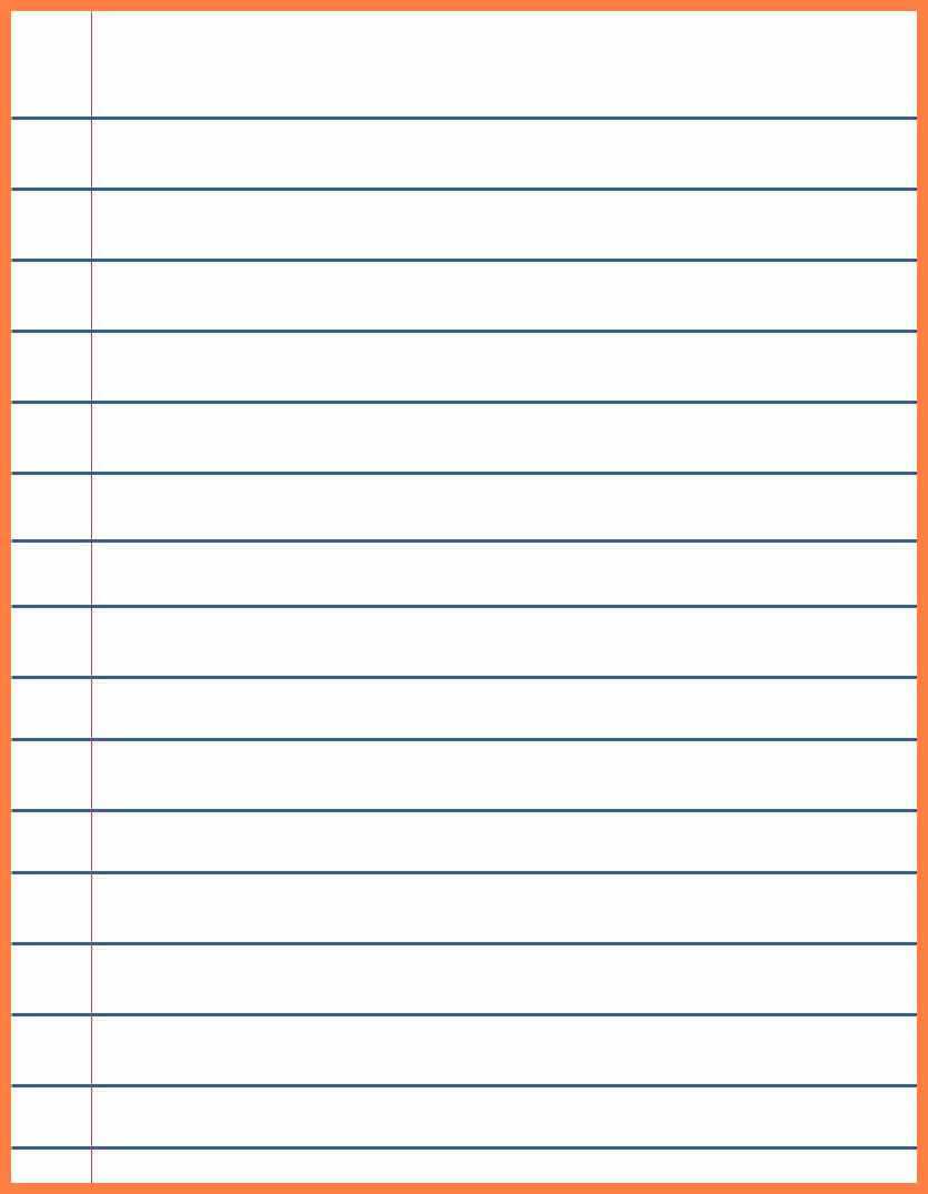 7+ Free Lined Paper Template Word | Andrew Gunsberg Pertaining To Ruled Paper Word Template