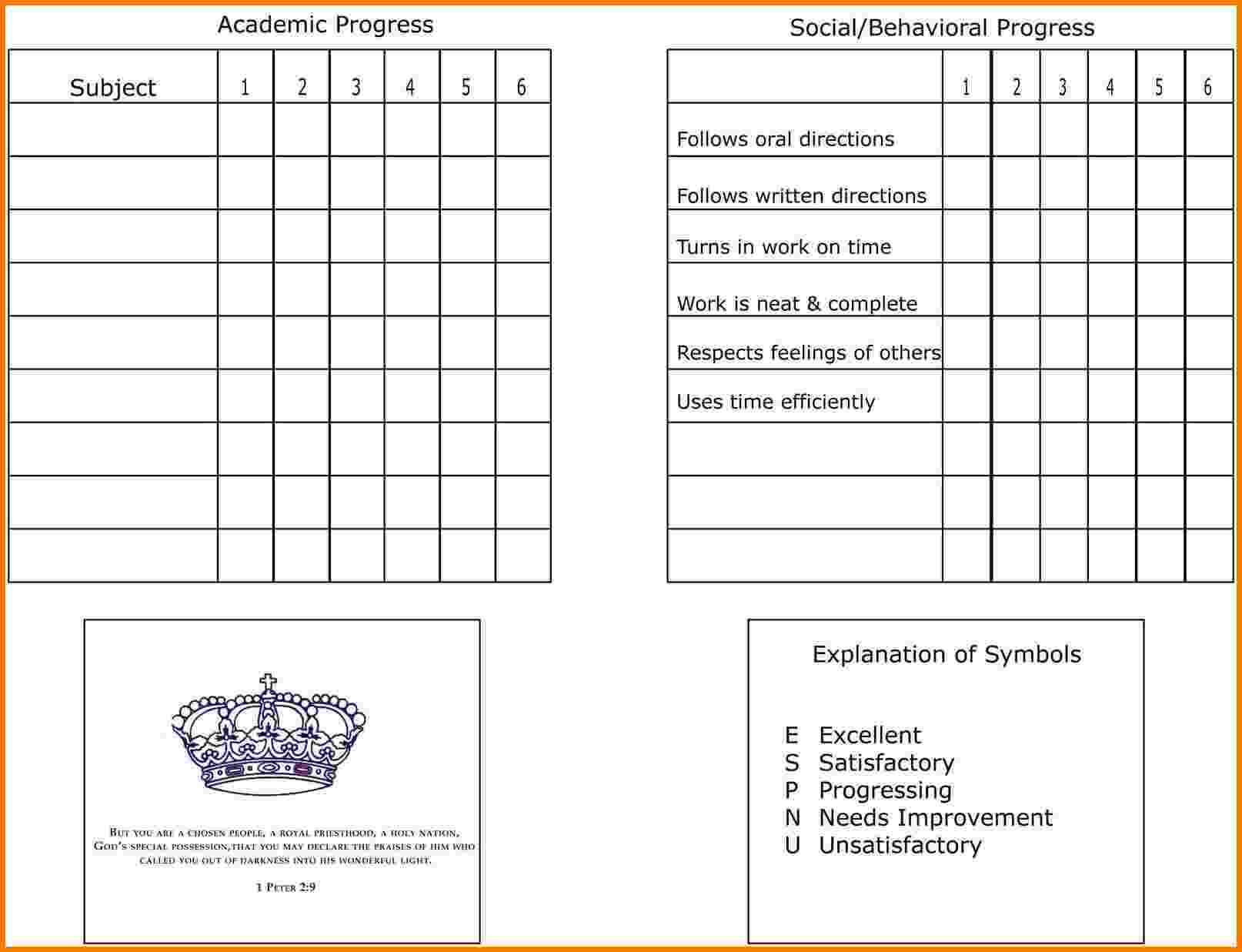 7+ Homeschool Report Card Template | Card Authorization 2017 Throughout Homeschool Report Card Template