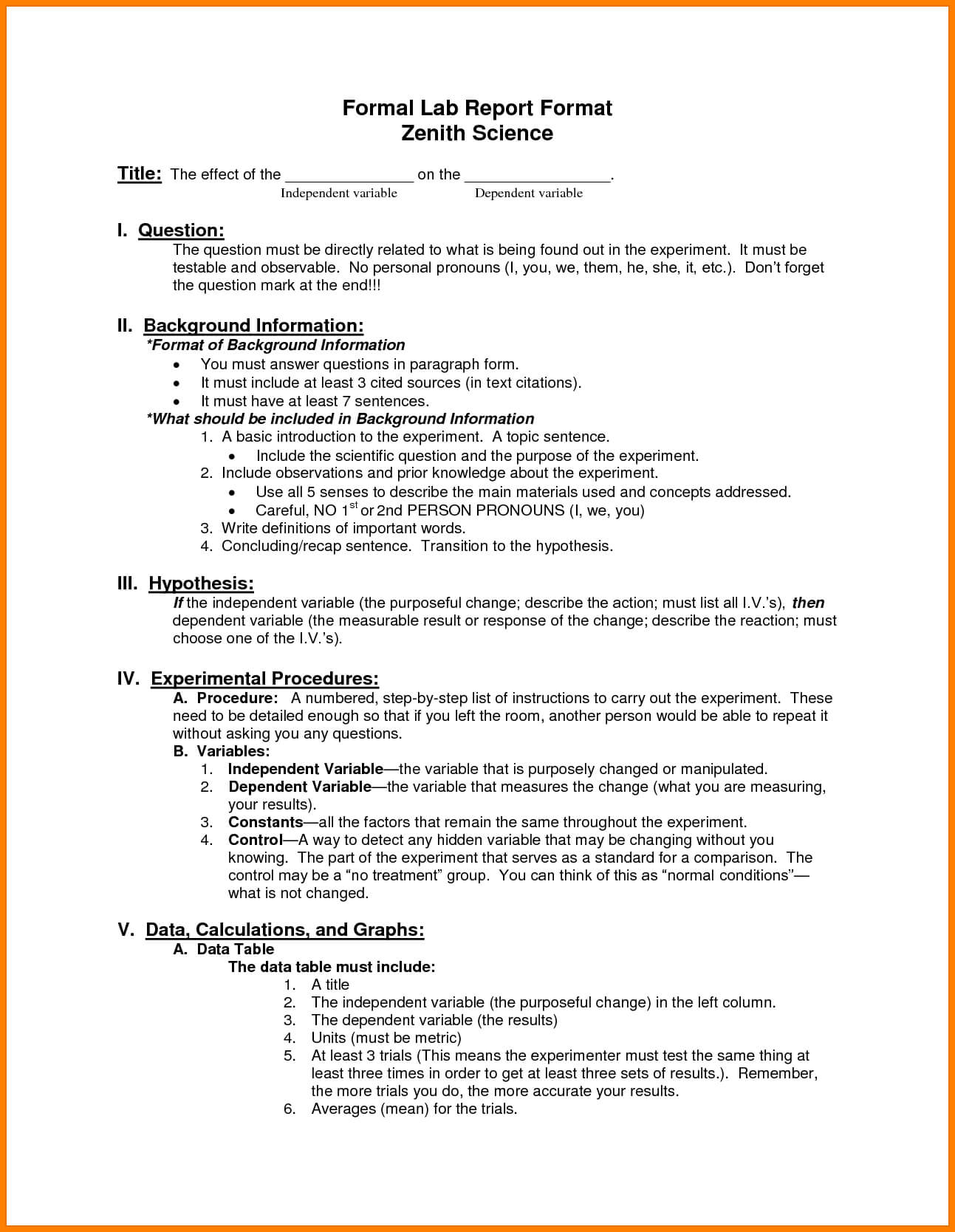 8+ Formal Lab Report | Card Authorization 2017 Intended For Formal Lab Report Template