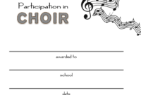 8+ Free Choir Certificate Of Participation Templates - Pdf inside Choir Certificate Template