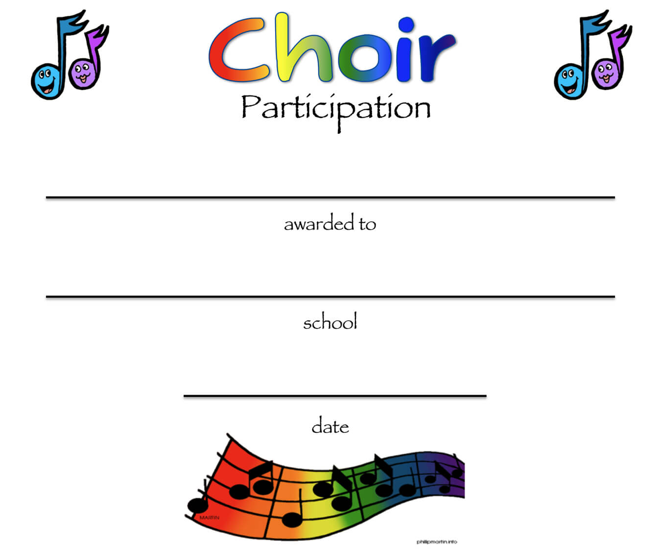 8+ Free Choir Certificate Of Participation Templates – Pdf Regarding Choir Certificate Template