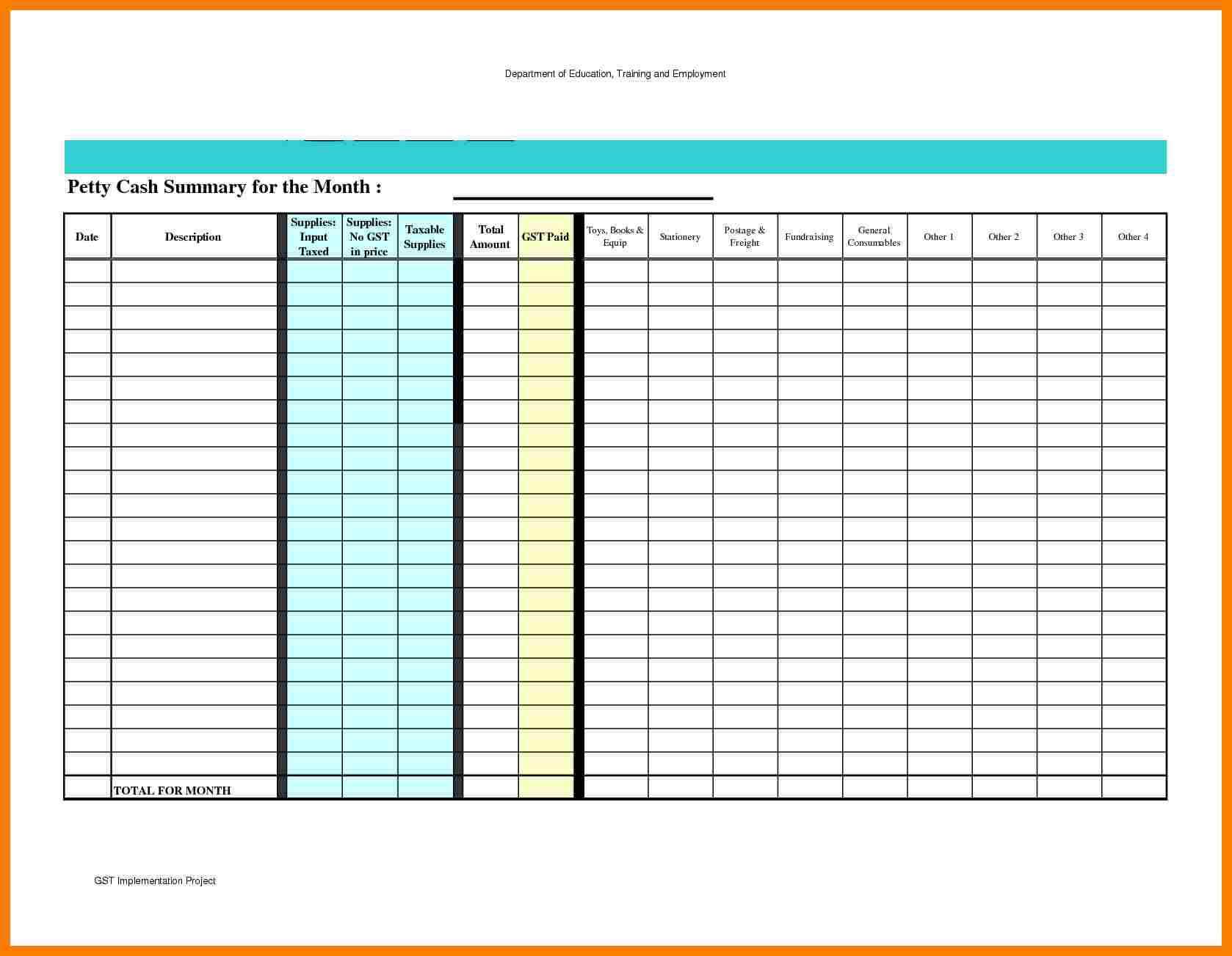 8+ Free Petty Cash Template Download | Shrewd Investment For Petty Cash Expense Report Template