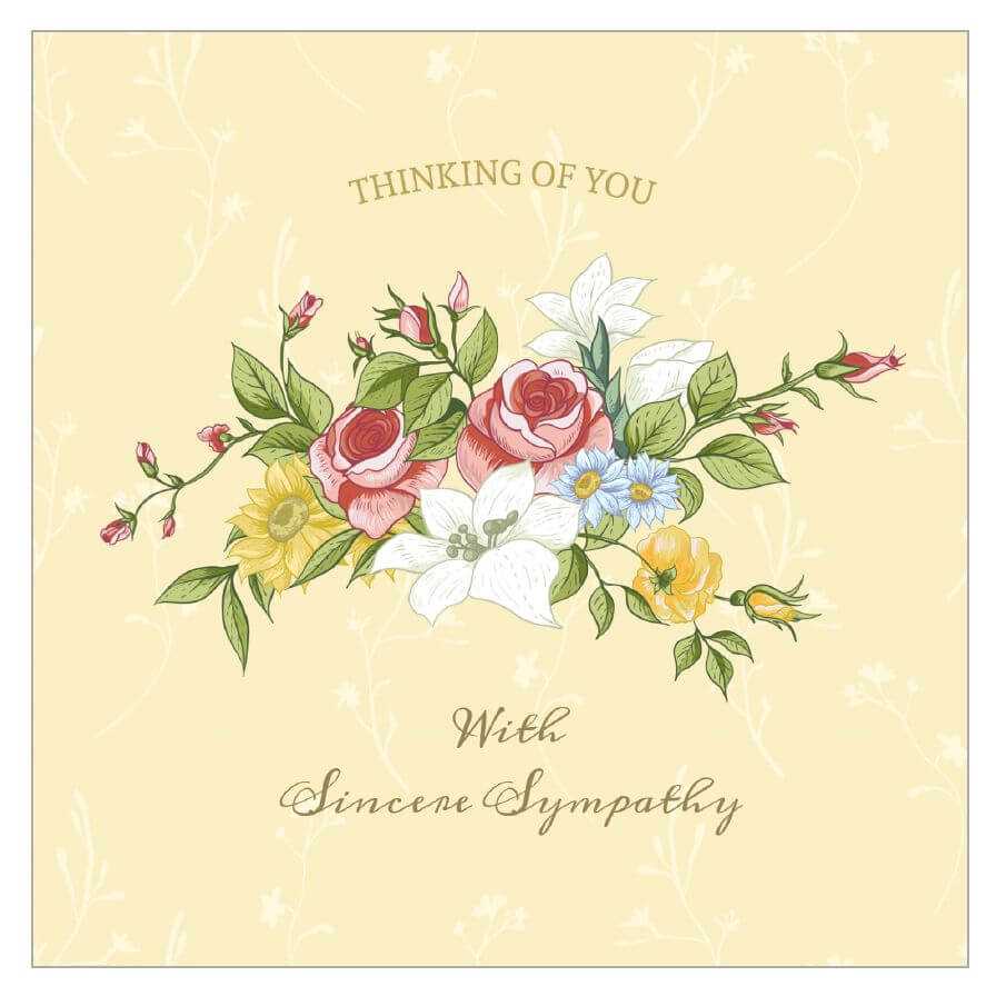 8 Free, Printable Condolence And Sympathy Cards With Regard To Sympathy Card Template