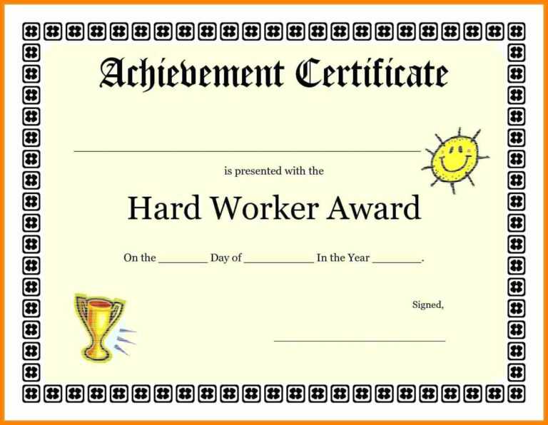 Good Job Certificate Template