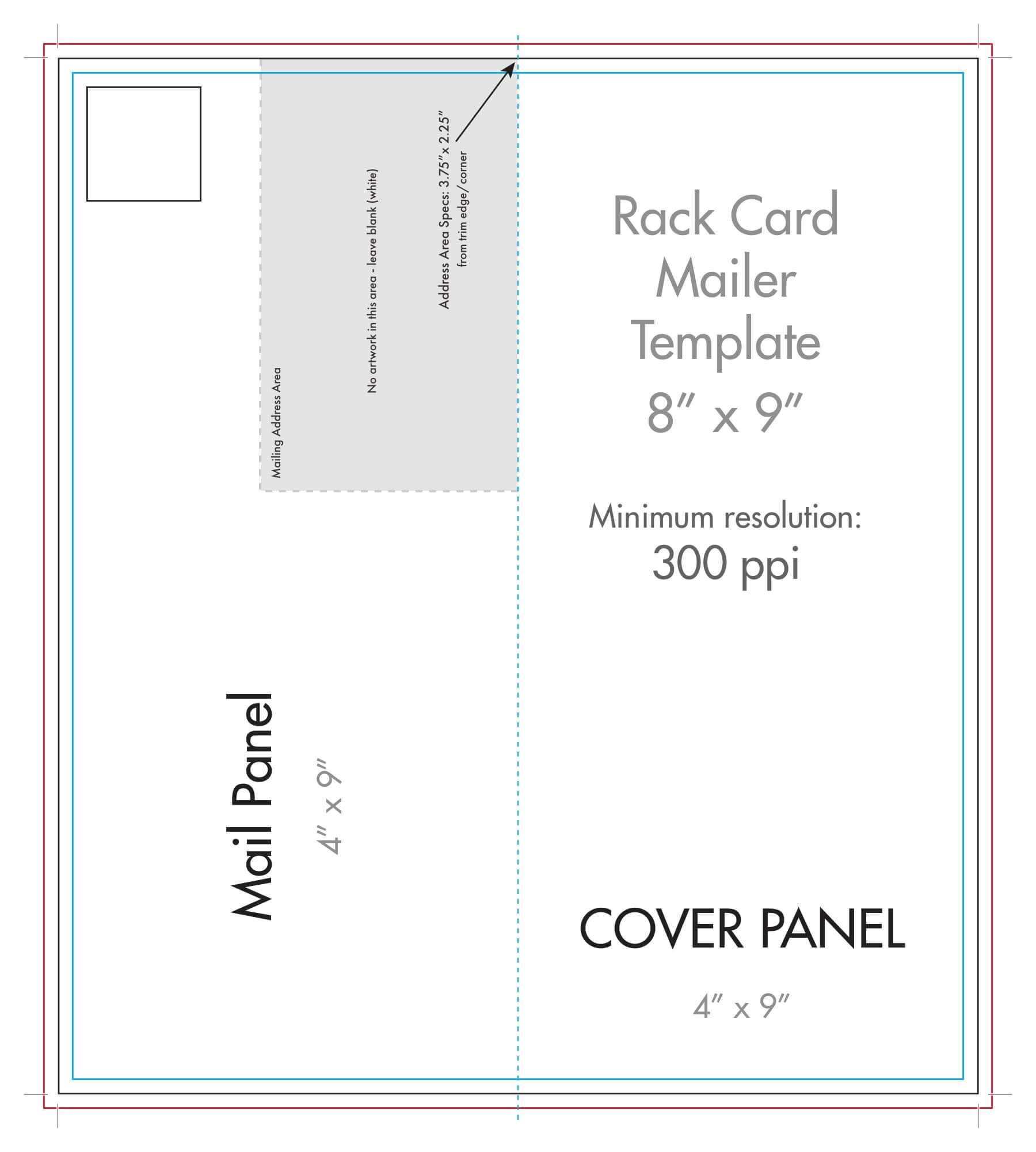 8" X 9" Rack Brochure Template (Half Fold) – U.s. Press For 4 Panel Brochure Template