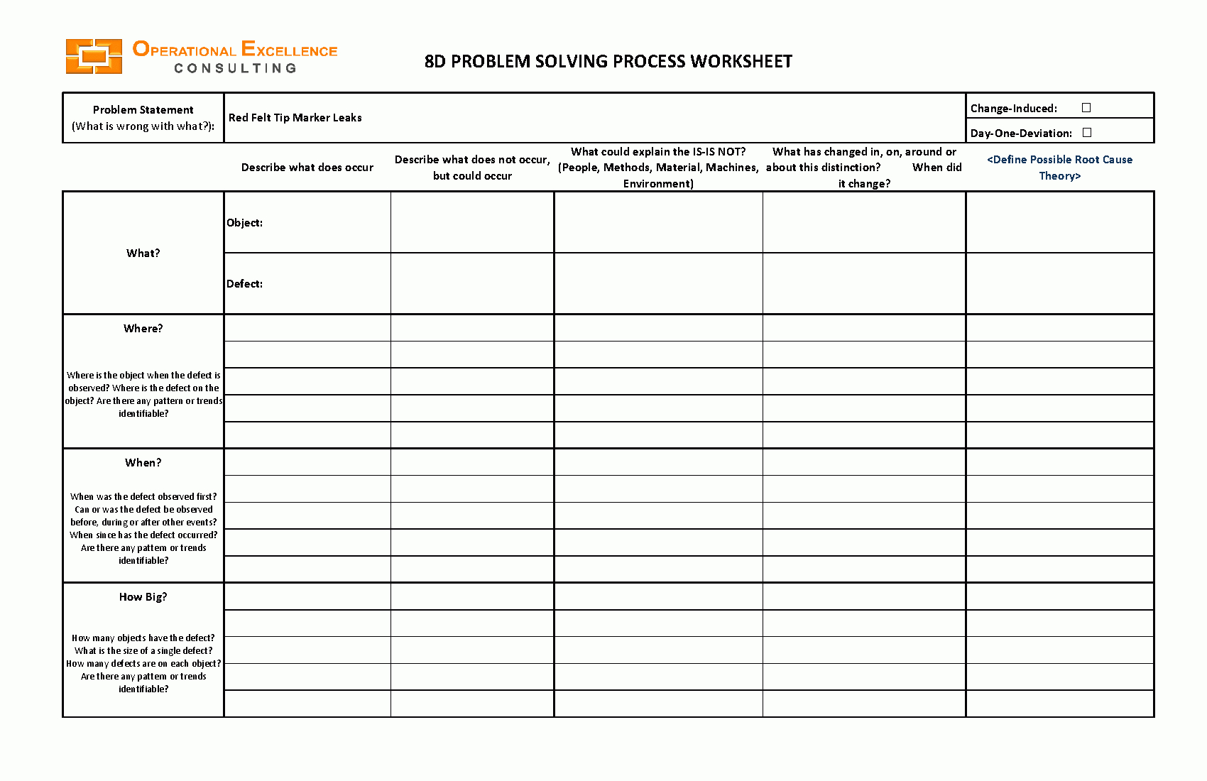 8D Problem Solving Process Excel Templates (Excel Regarding 8D Report Format Template