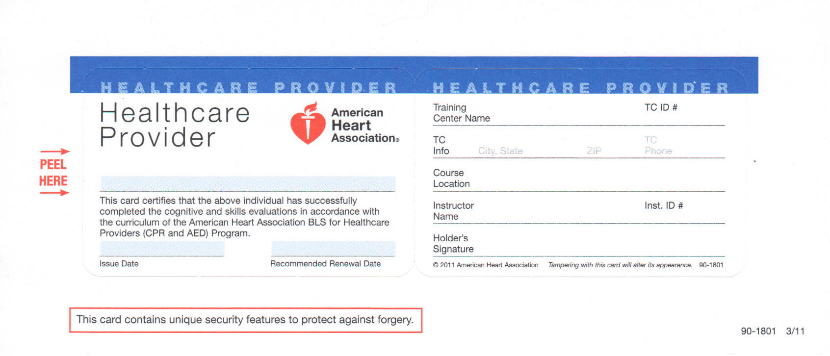 9 Best Photos Of Print Blank Cpr Card – American Heart For Cpr Card Template