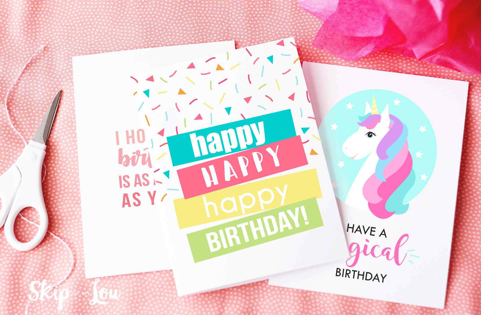 9 Free, Printable Birthday Cards For Everyone For Quarter Fold Birthday Card Template