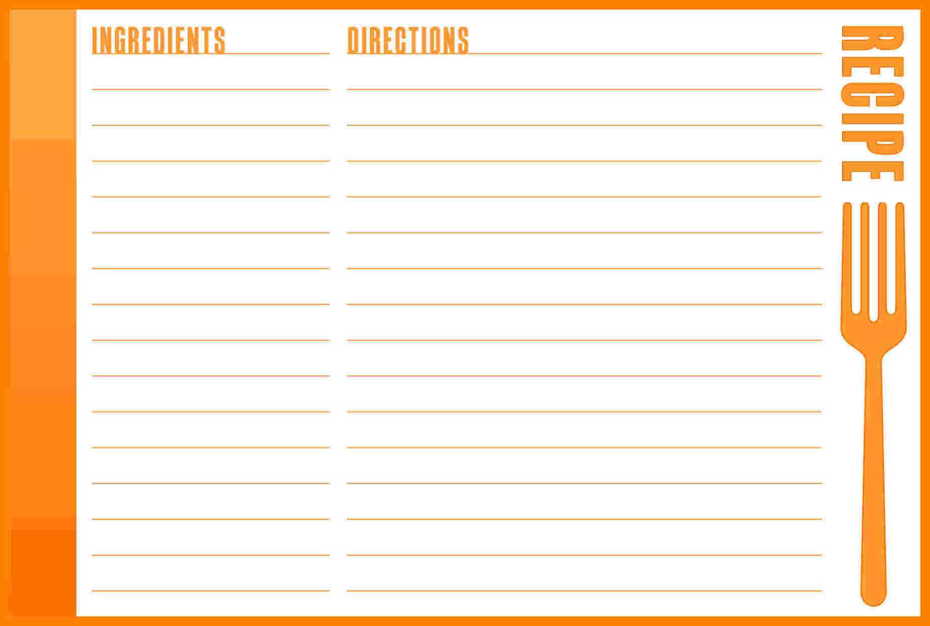 9+ Free Recipe Card Templates For Microsoft Word | Shrewd For Free Recipe Card Templates For Microsoft Word