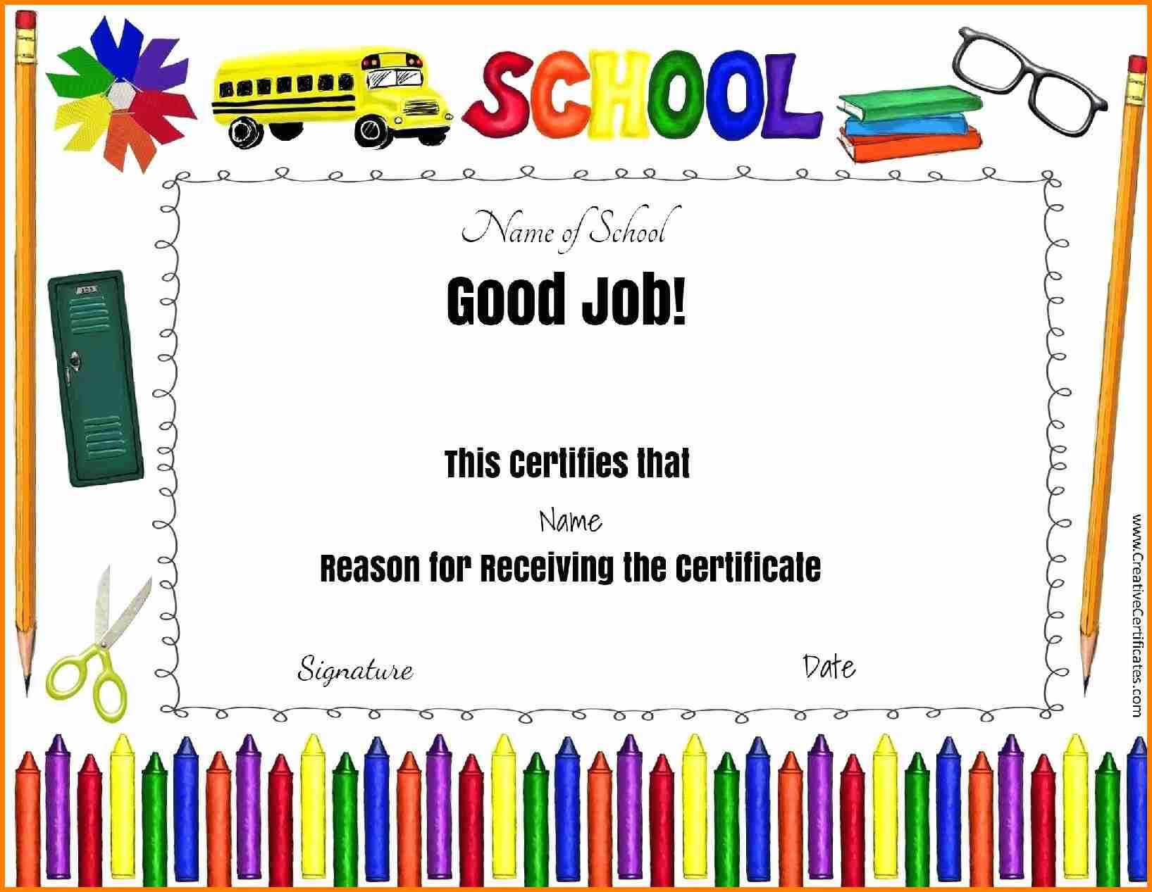 9+ Good Job Certificate Template | Quick Askips Pertaining To Good Job Certificate Template