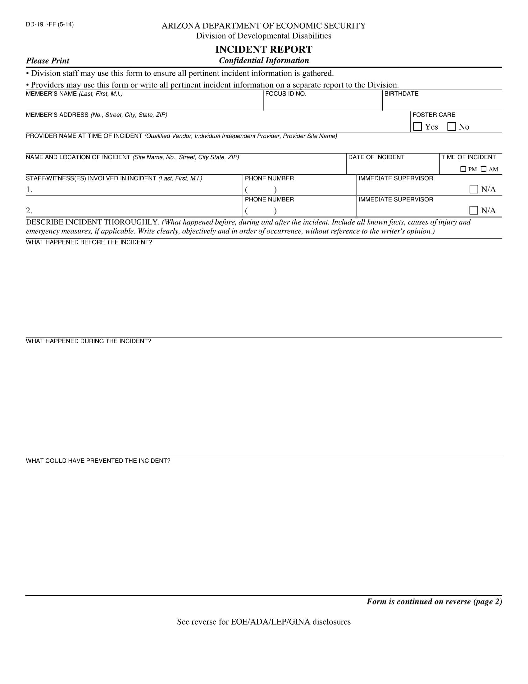 9+ Incident Report Writing Examples – Pdf | Examples Pertaining To Ohs Incident Report Template Free