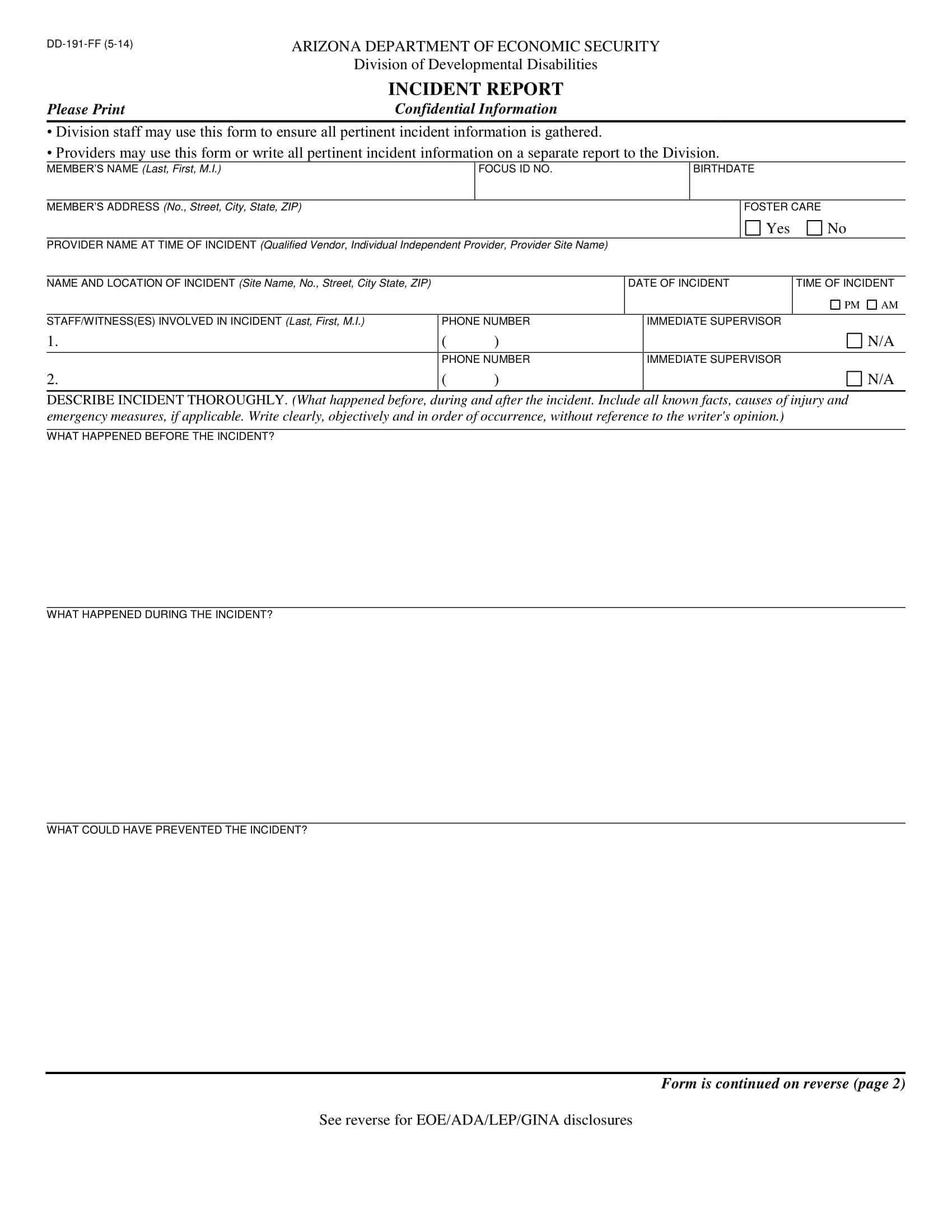 9+ Incident Report Writing Examples – Pdf | Examples Pertaining To Ohs Incident Report Template Free